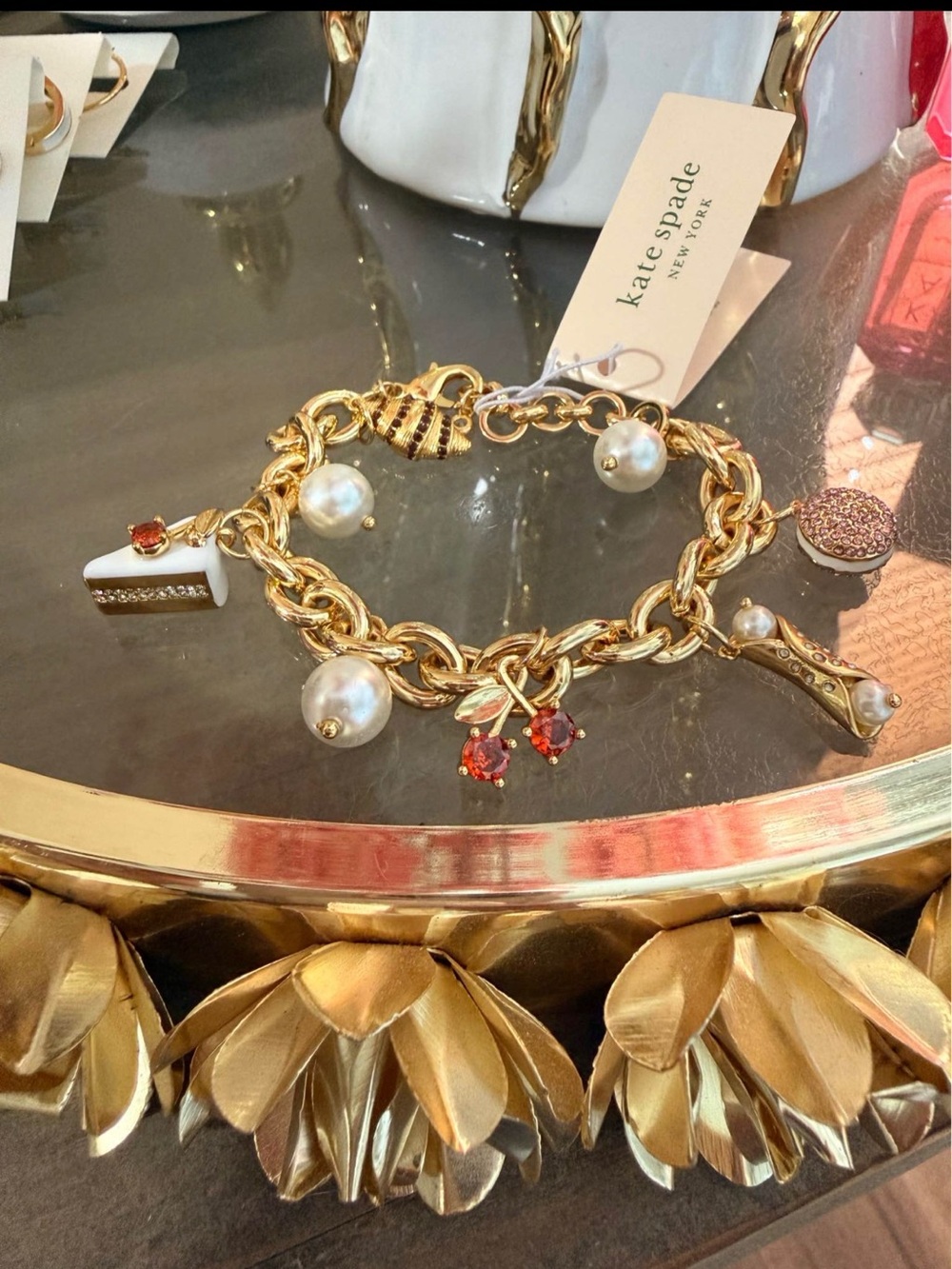 kate spade Gold-Tone Sweets Charm Bracelet